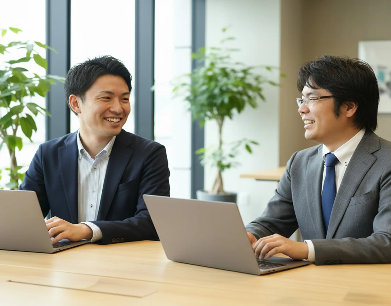 クライアントと話す税理士