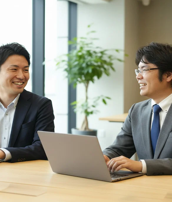 クライアントと話す税理士